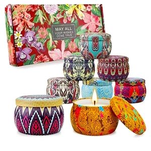 Gift Box 8 Scented Soy Candles NWT